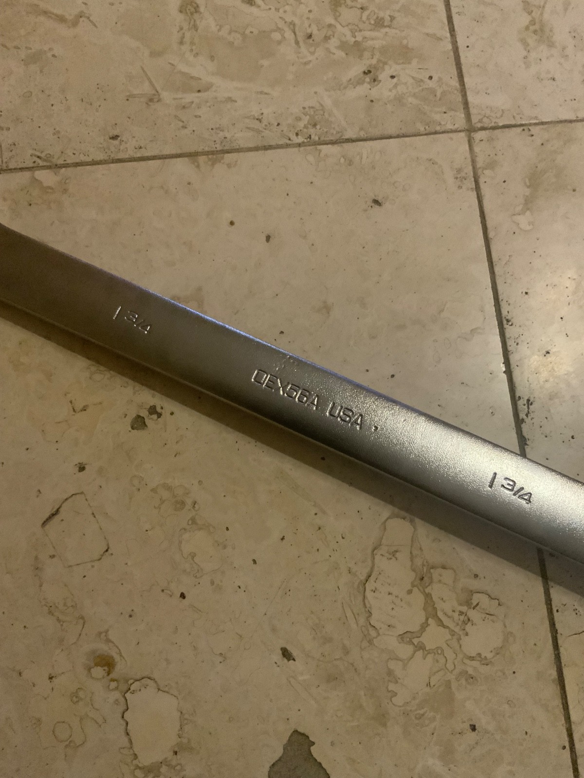 Snap On Big 1 3/4” Satin Finish Standard Combination Wrench OEX56A
