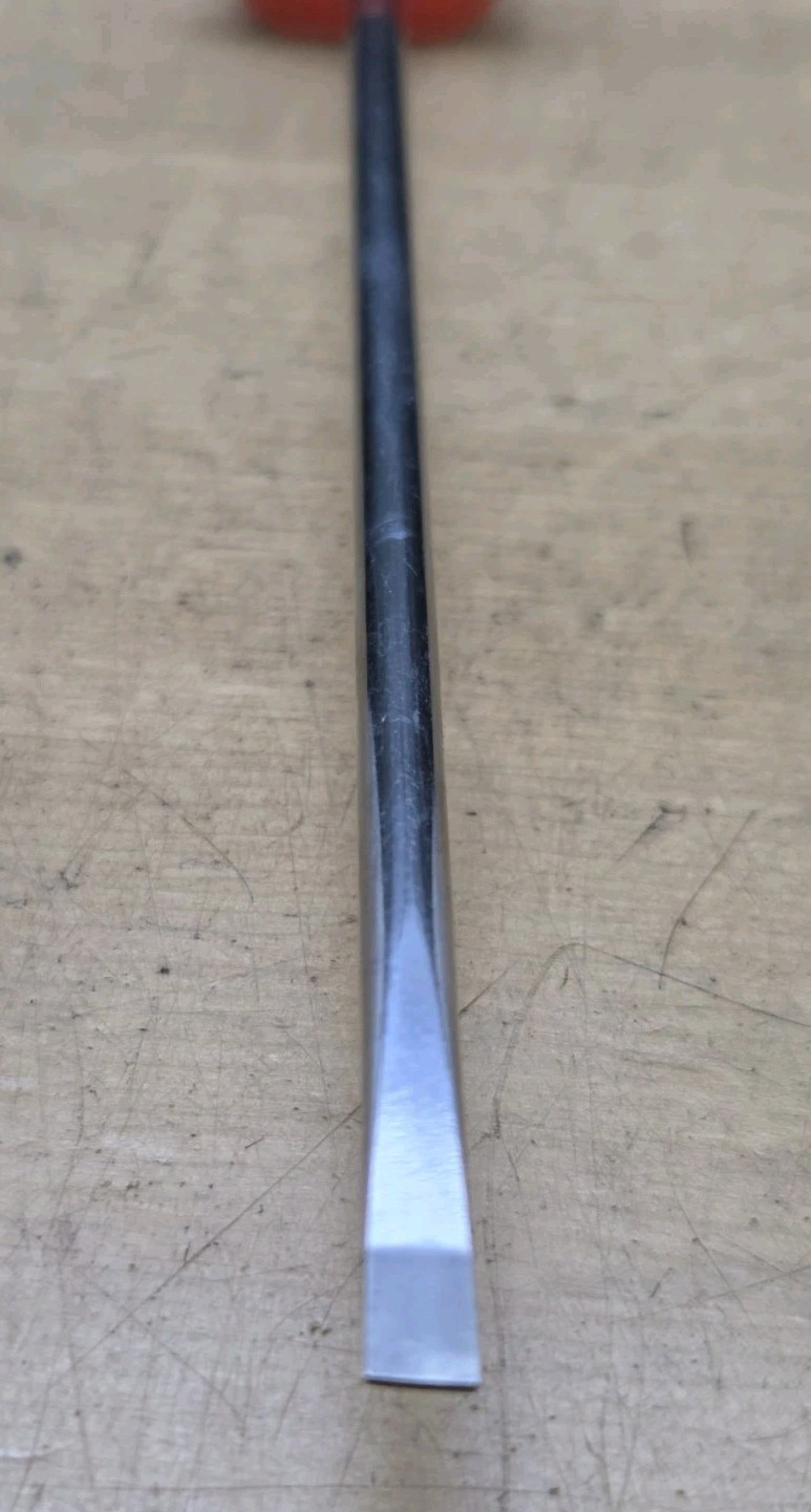 New Snap On SHD146O-3/16″ Flat Tip X 10″ Long Blade Orange Hard Grip Screwdriver