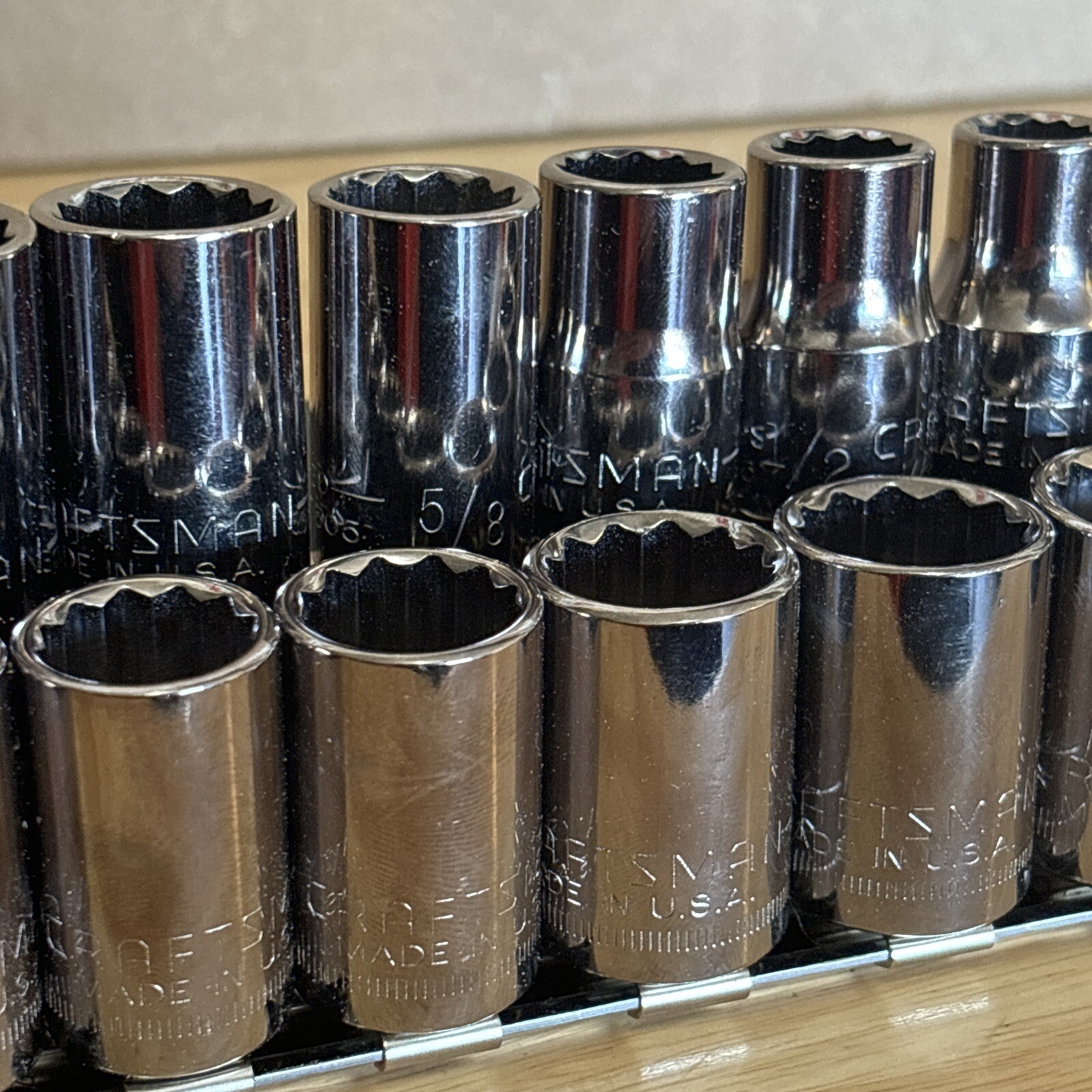 Craftsman Metric & SAE Socket Sets 1/2″ Drive 12 Point G2 Series USA MINT!