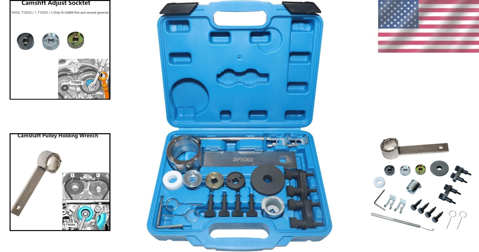 Comprehensive 19pc Engine Timing Tool Set for VAG 1.8/2.0 TSI/TFSI Engines