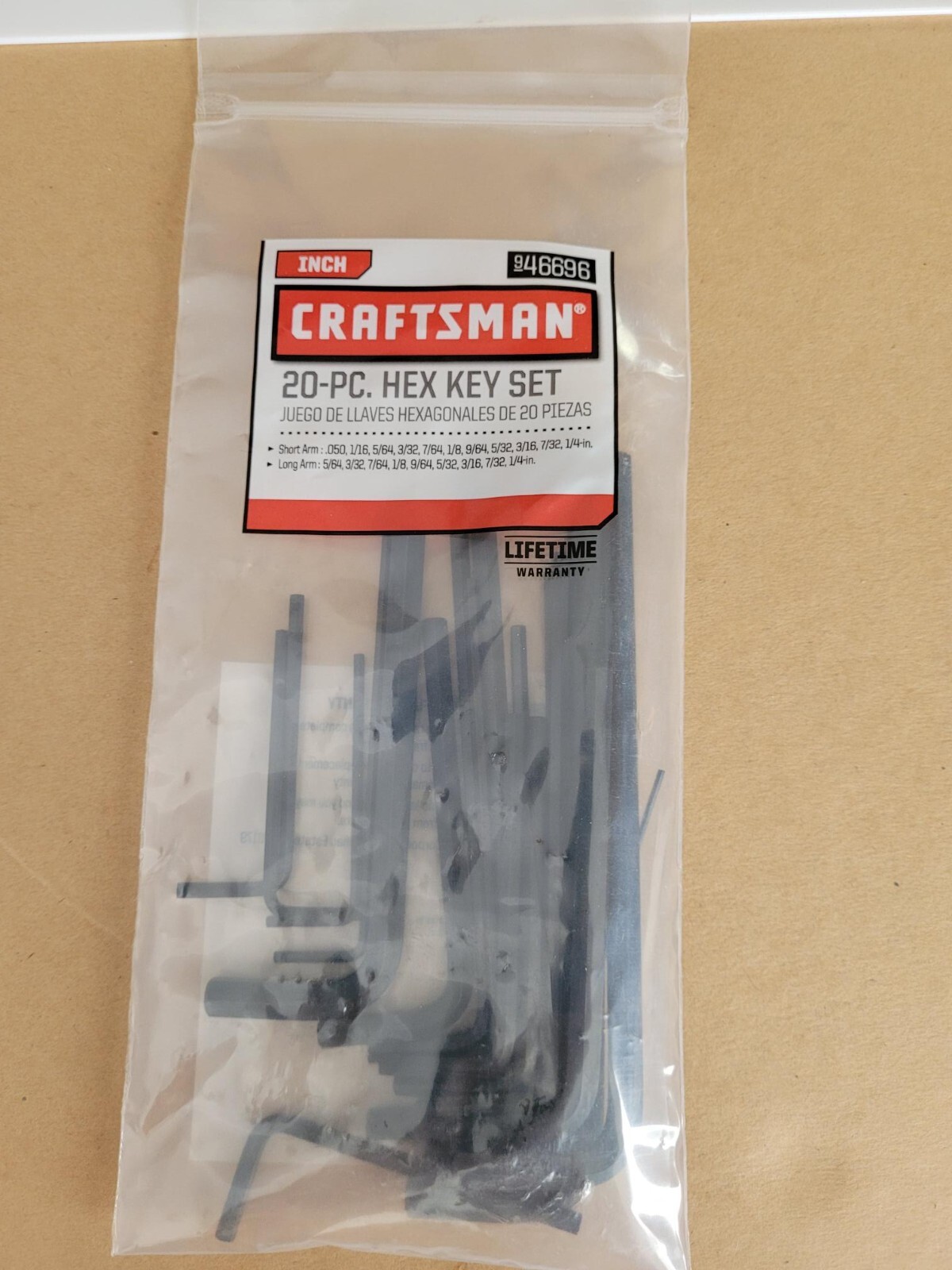 Craftsman 20 Piece Hex Key Set – Set of Metric or SAE or Both / FREE SHIPPING