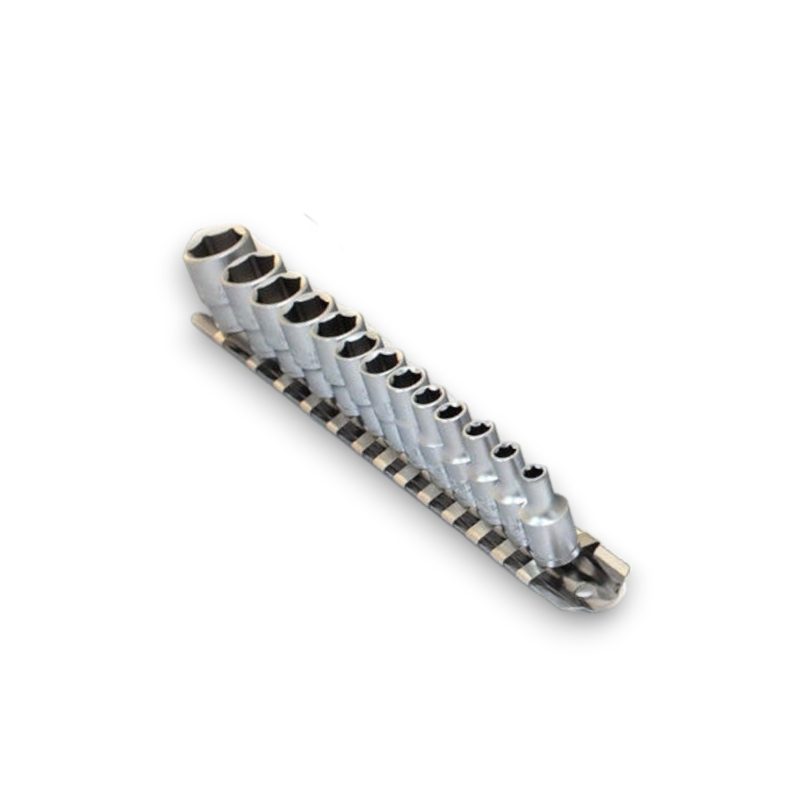 47pc Crv 1/4″ 3/8″ 1/2″ Dr Metric Sockets Set Size 4mm – 30mm With Storage Rails