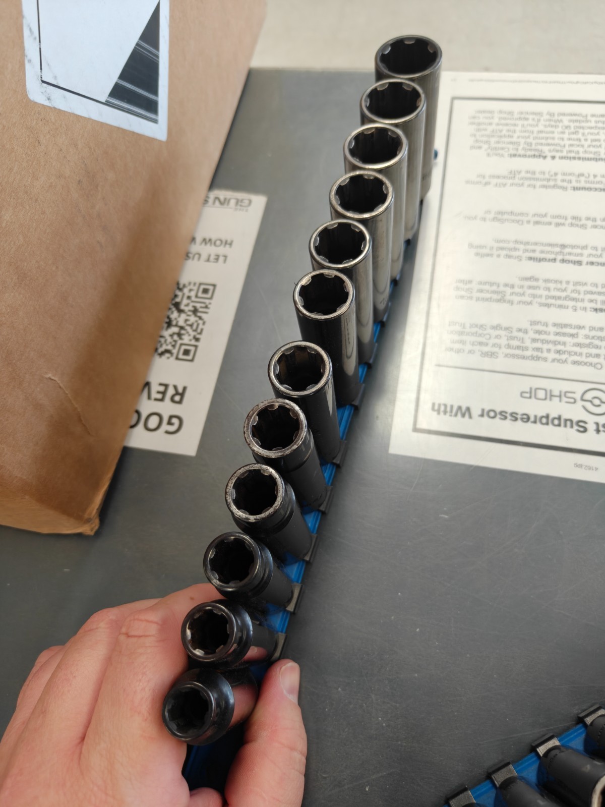 Matco 3/8 1/2 1/4″ Drive 11 Piece SAE 6 Point Deep Impact Socket Set SBDP116TA