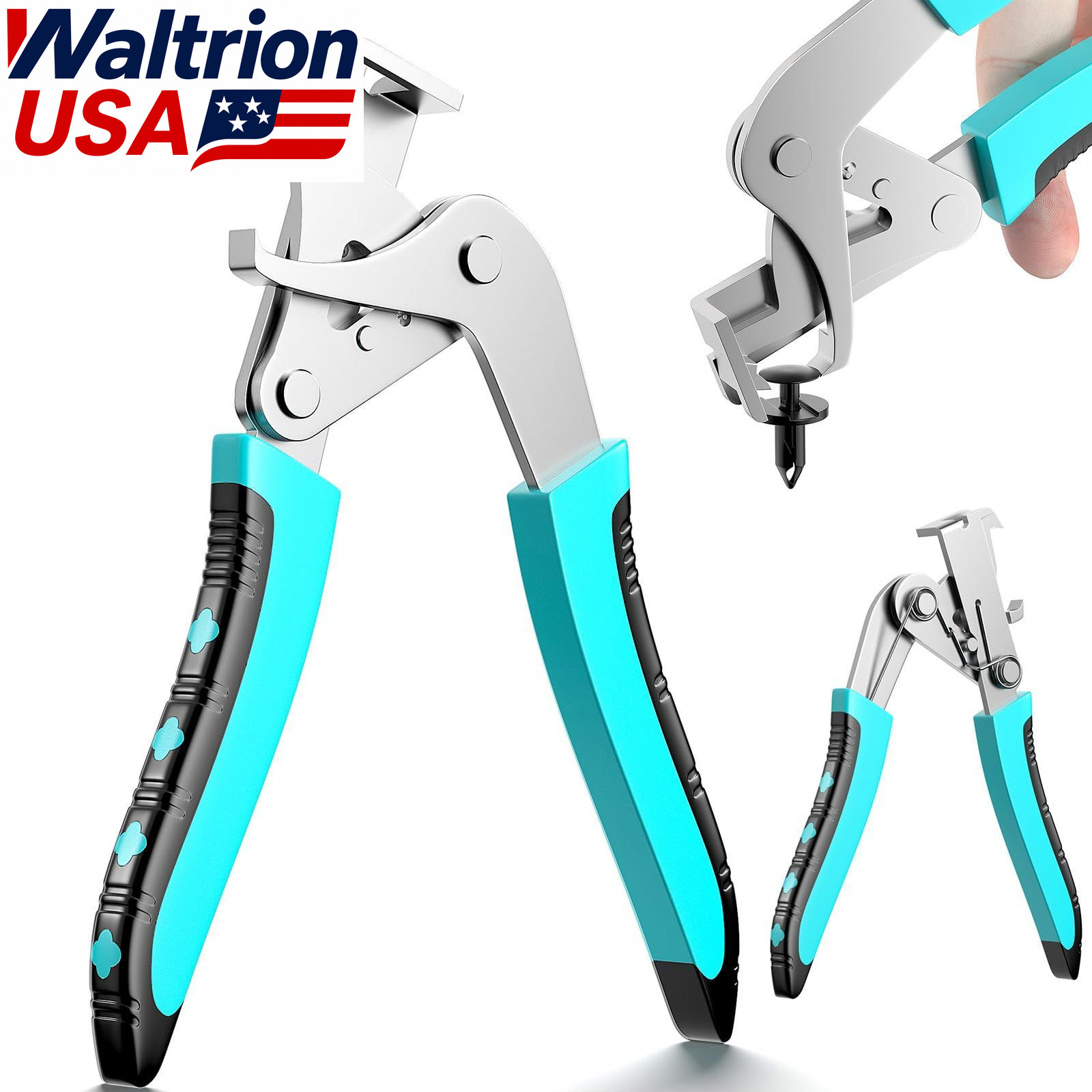 BURMONG 1 Pack Metal Car Clip Pliers Disassembly Tool, Professional Auto Blue