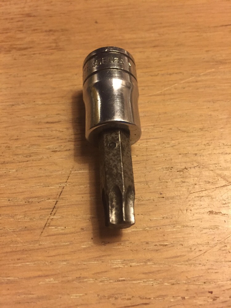 Snap On Tool USA Torx Socket Star Bit Standard T-45 3/8″Drive Mechanic FREE SHIP