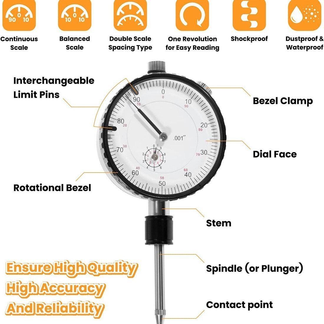 6434 Sleeve Height and Counter Bore Gauge Kit For All Diesel Engines Range 0-1″