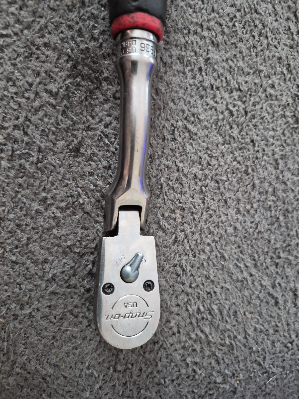 SNAP-ON 3/8″ DRIVE SOFT GRIP FRONT BENT FLEX HEAD RATCHET FHOF936 USA