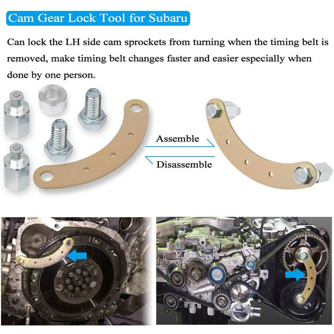 STD Intake Exhaust Cam Crank Pulley Wrench Engine Cam Gear Lock Tools for Subaru