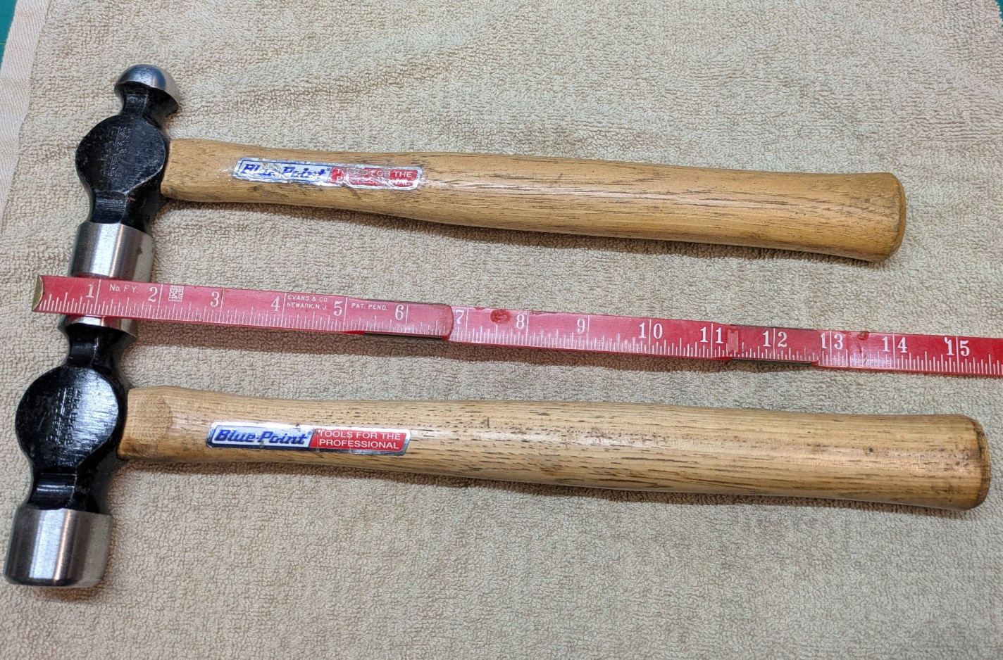Blue Point Tools BP16B & BP24B – 16oz & 24oz Hickory Handle Ball Peens – Minty