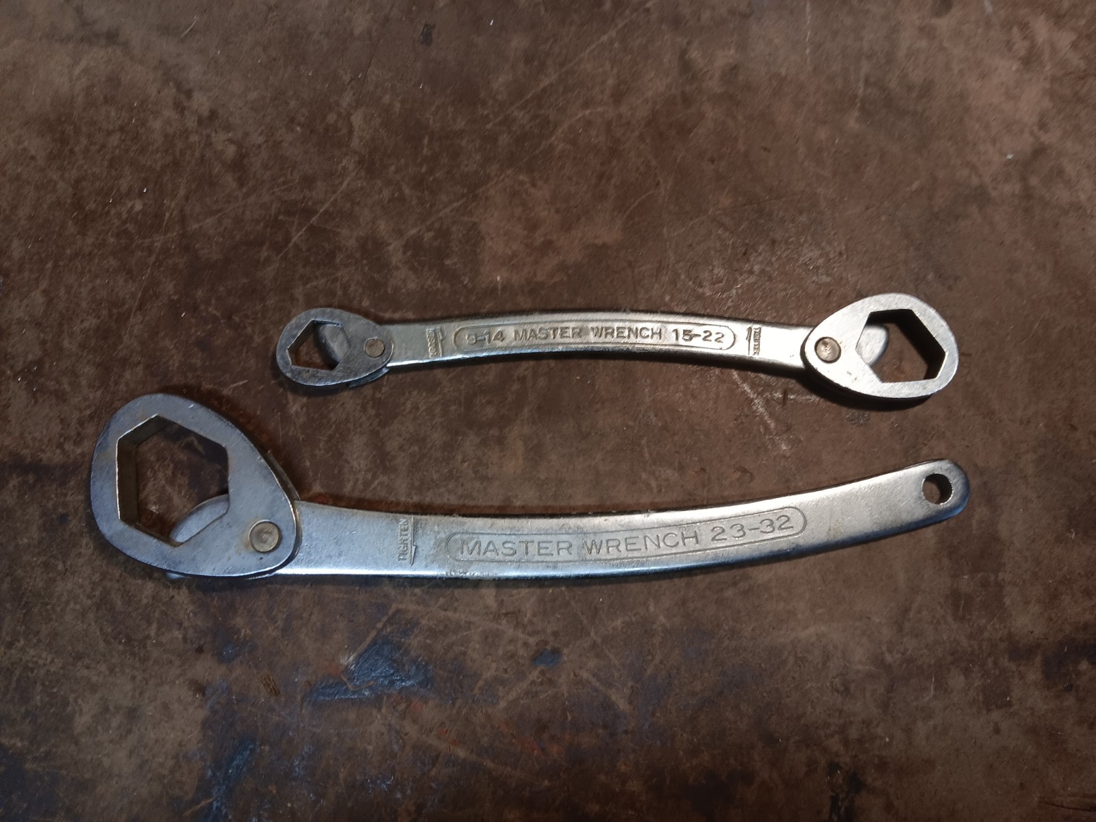 Set Of 2 Master Wrench Multi Wrenches 9-14 15-23 25-35 Heavy Duty Solid