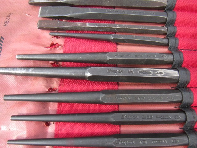 SNAP ON PPCBK715 15 PIECE DRIFT / PIN PUNCH & CHISEL SET W BAG