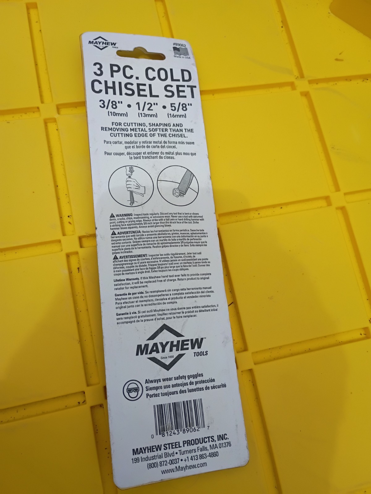 Mayhew 89062 Carded Cold Chisel Set, 3-Piece