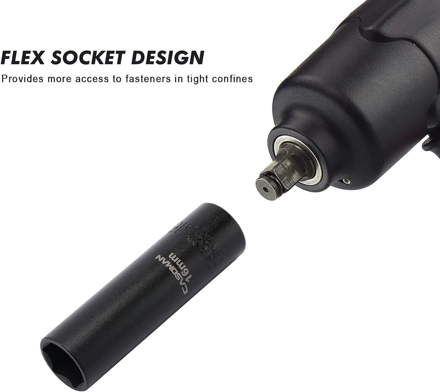 11-Piece Deep Impact Socket Set – 1/2-Inch Drive, 10mm to 24mm, Chrome Vanadium