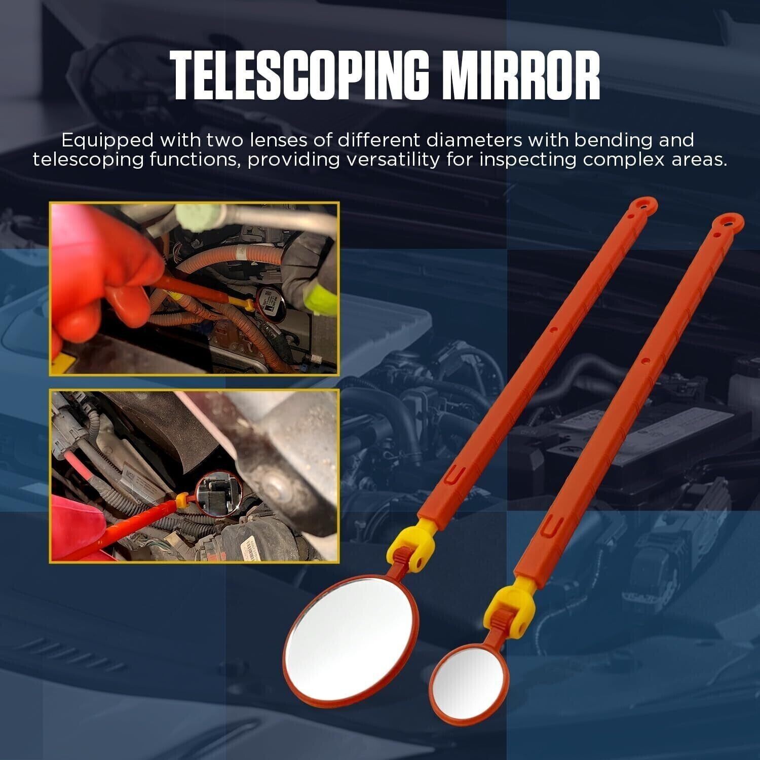 1000V Insulated Inspection Mirror Telescopic For Hybrid And EV Versatile Tool