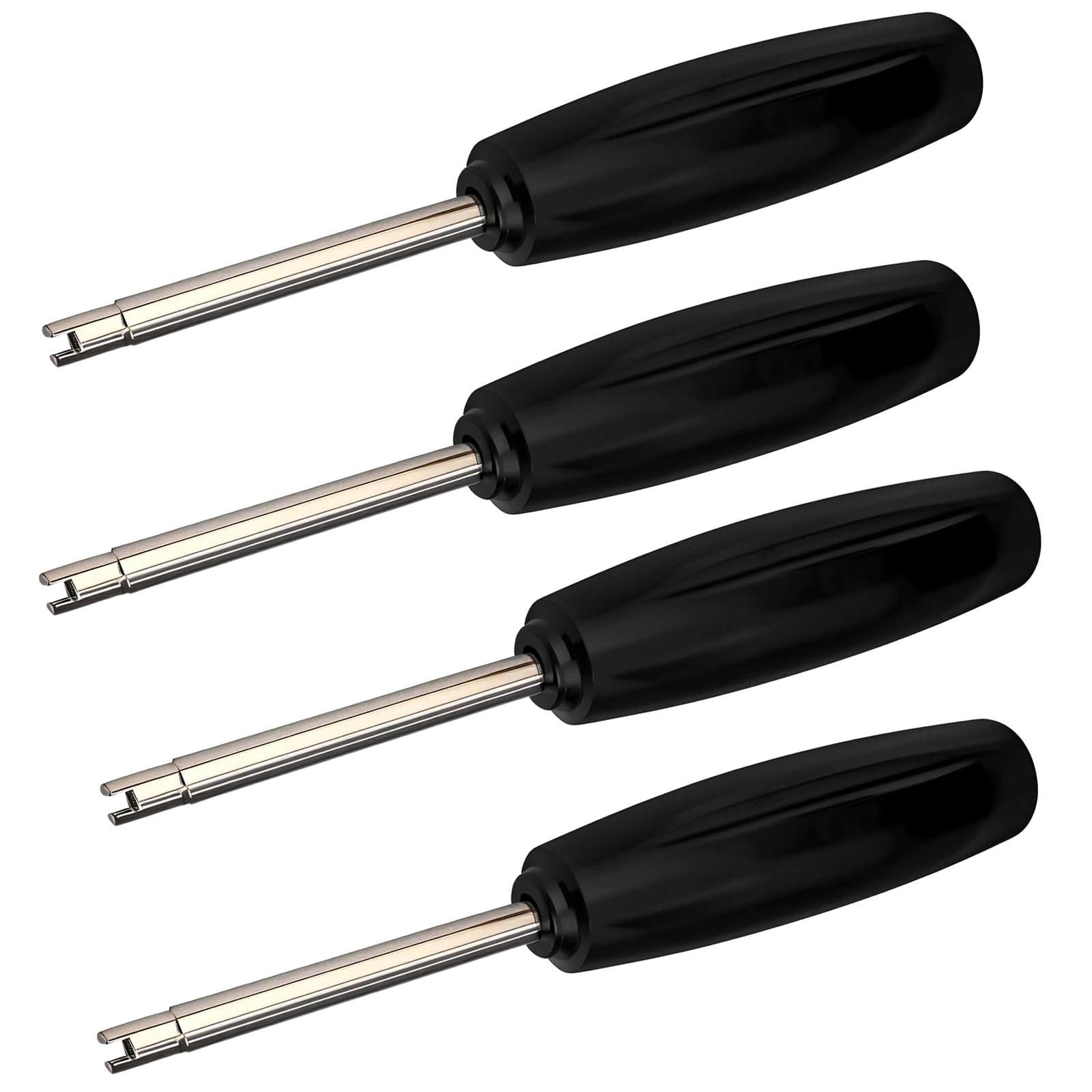 4-Piece Valve Core Torque Tool Set for TPMS, Prevent Over/Under Torquing, Black/