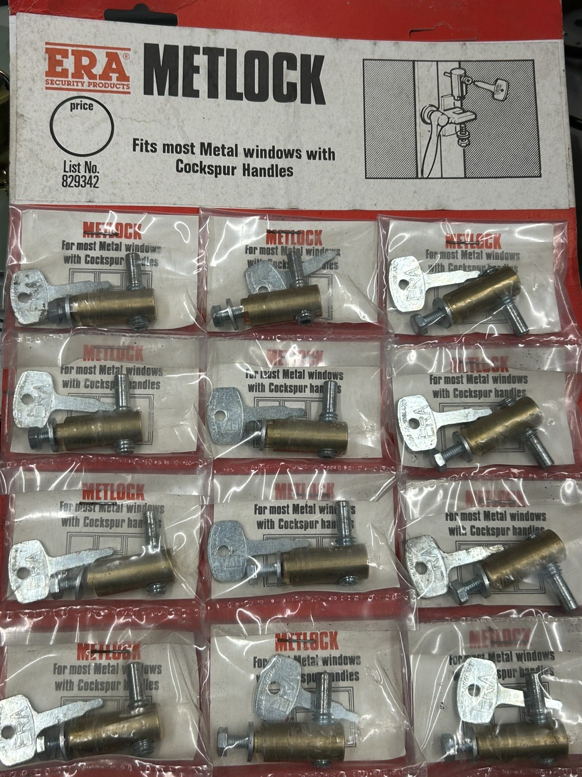 Era Window Lock Metlock 829 Brass