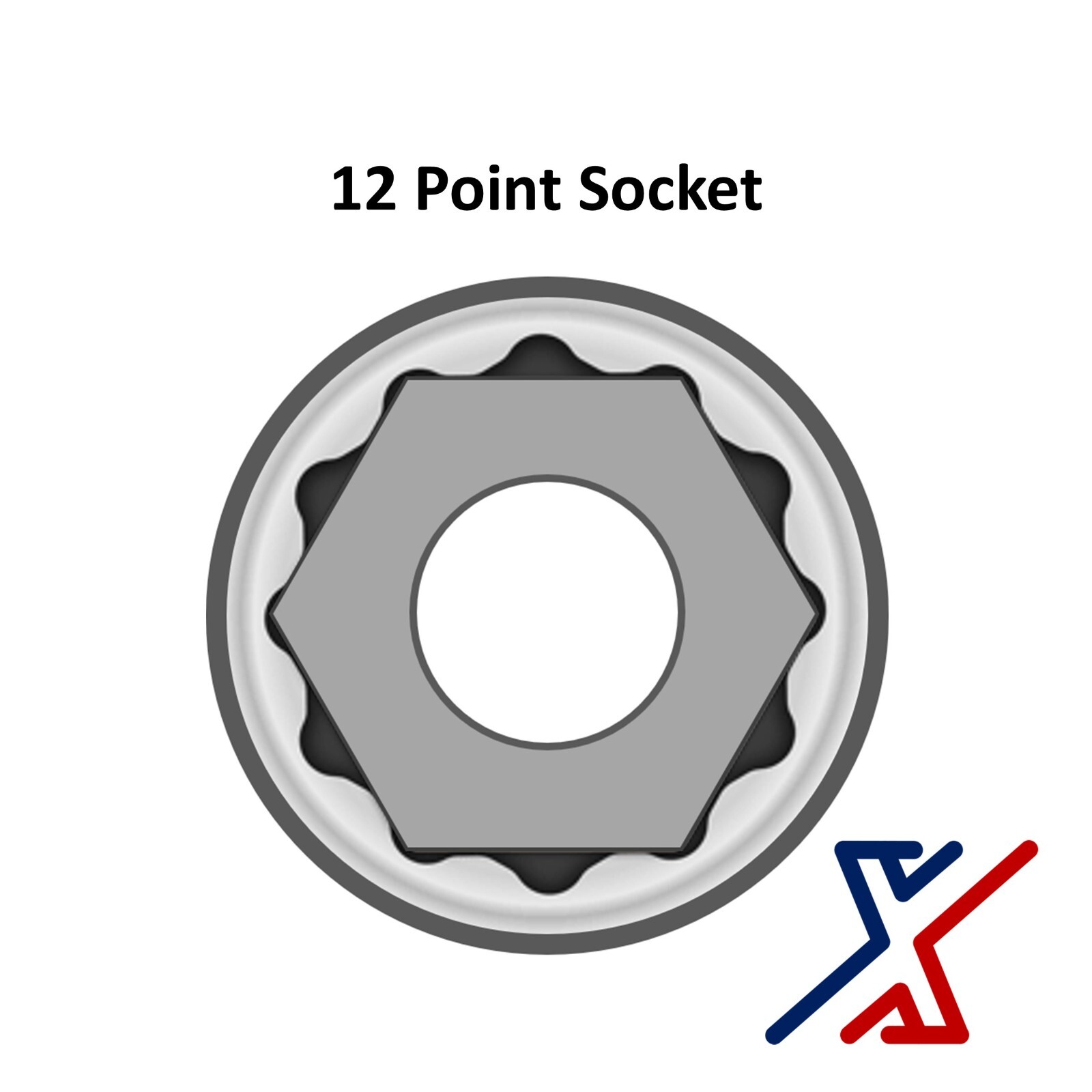 27 mm. x 1/2″ Drive, 12 Point Deep Impact Socket, Spindle Axle Nut by X1 Tools