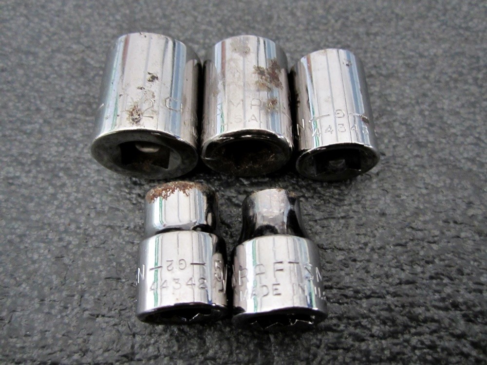 Vintage Craftsman 3/8″ Drive SAE 8pt Socket Set 8 Point Made in USA