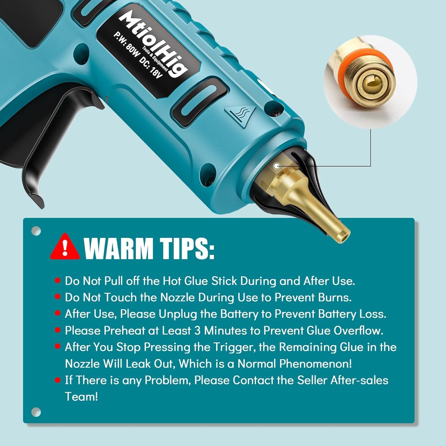 Cordless Hot Glue Gun for Makita 18v 1pc Battery