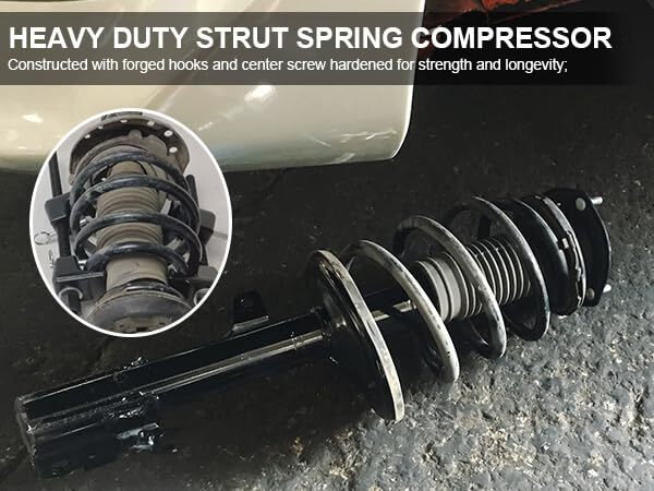 2 Pack Coil Spring Compressor Tool Macpherson Strut Spring Compression (300mm)