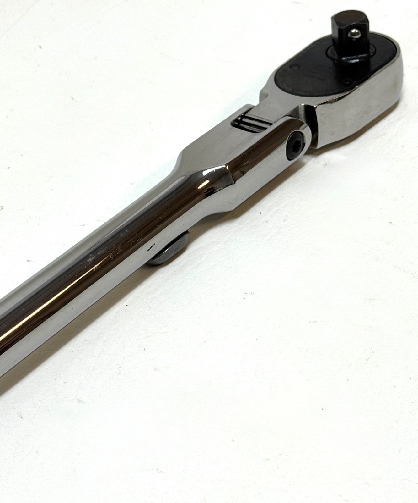 Snap-on SHLX80A 1/2″ Drive Dual 80 Locking Flex Head Long Ratchet Red Soft Grip