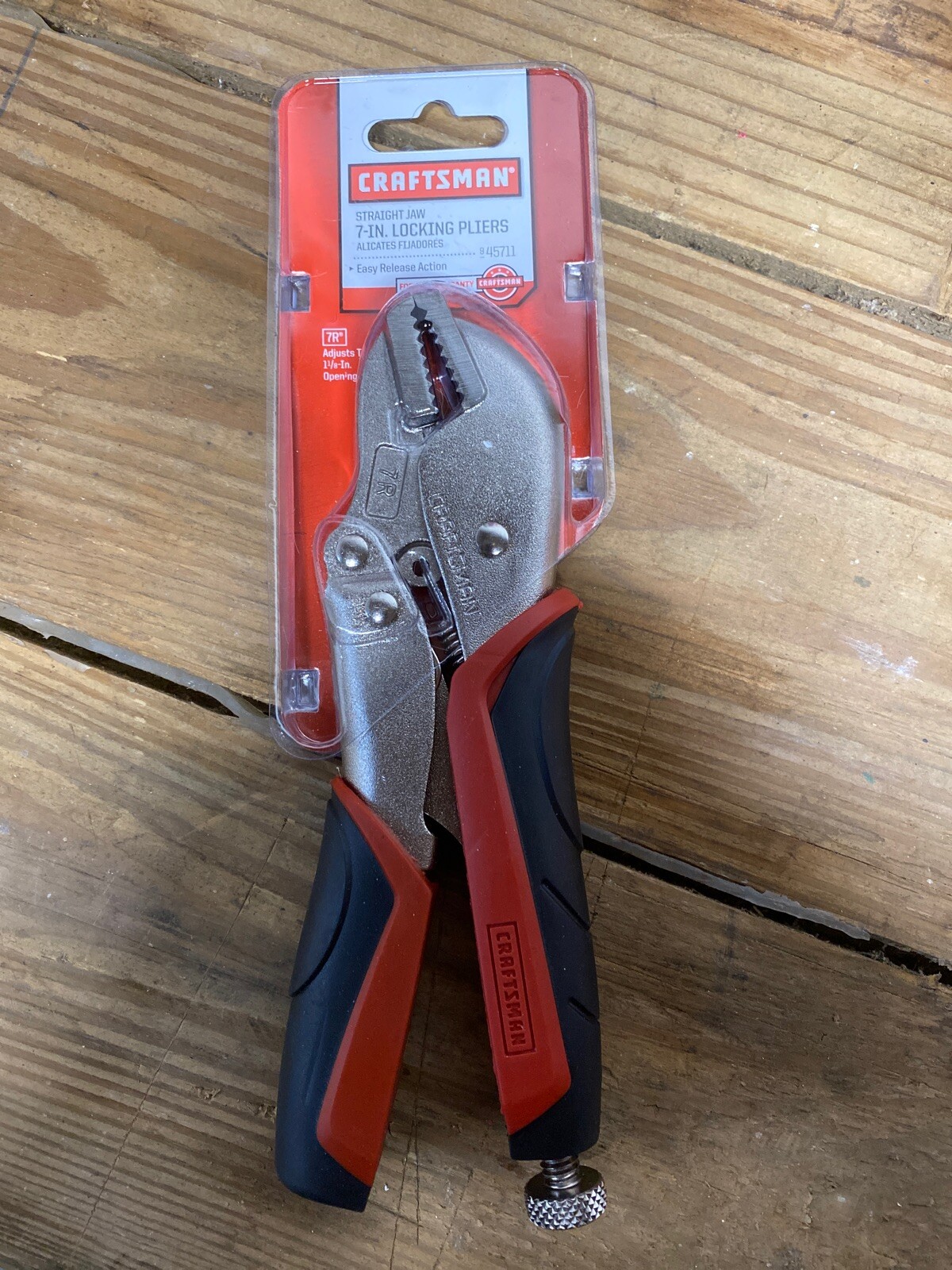 NEW! CRAFTSMAN STRAIGHT JAW 7 IN LOCKING PLIERS ADJUSTS TO 1 1/8 IN OPENING