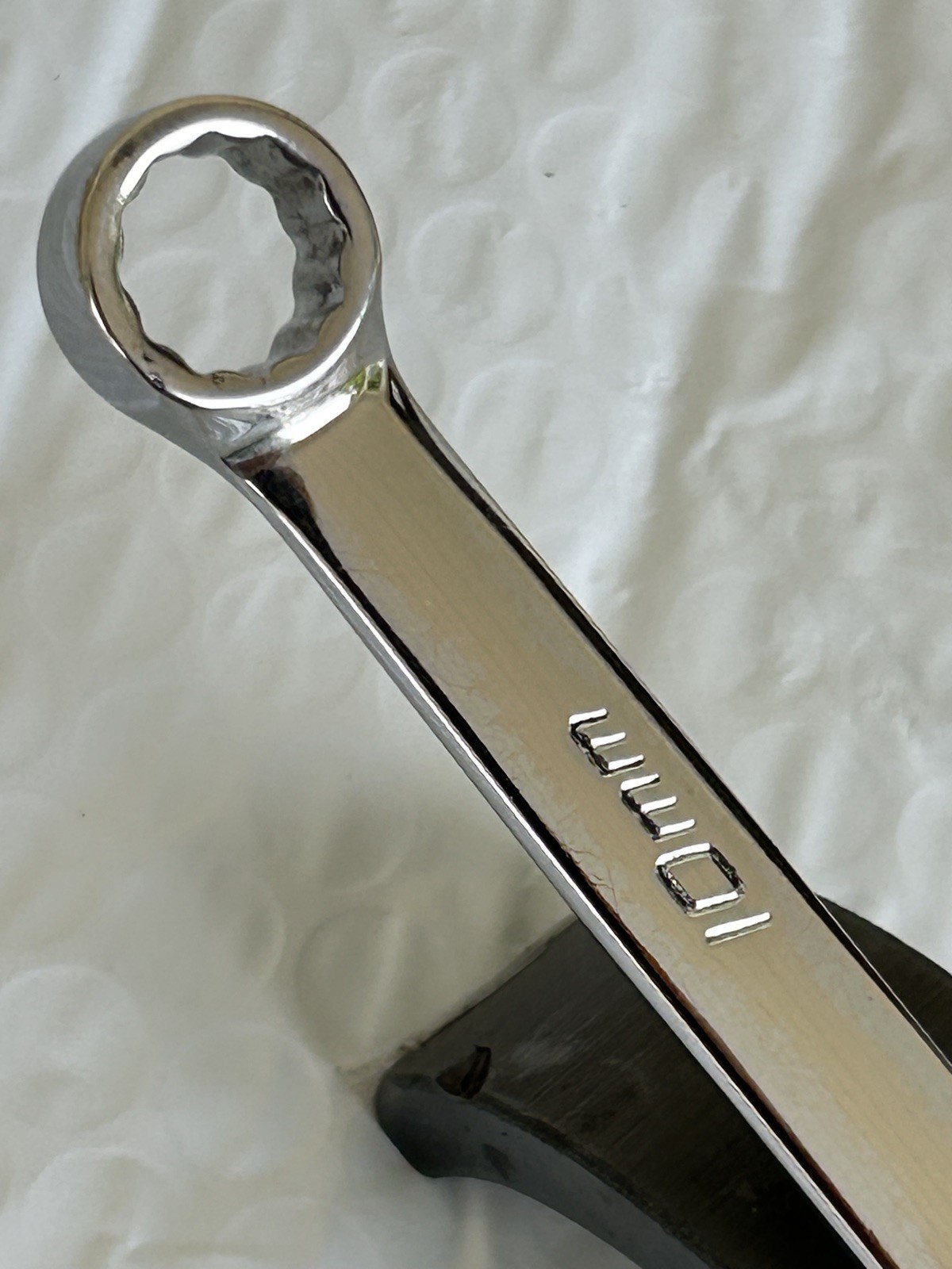 Snap On USA 10 mm VINTAGE 12 pt LONG combination wrench. OEXM100A