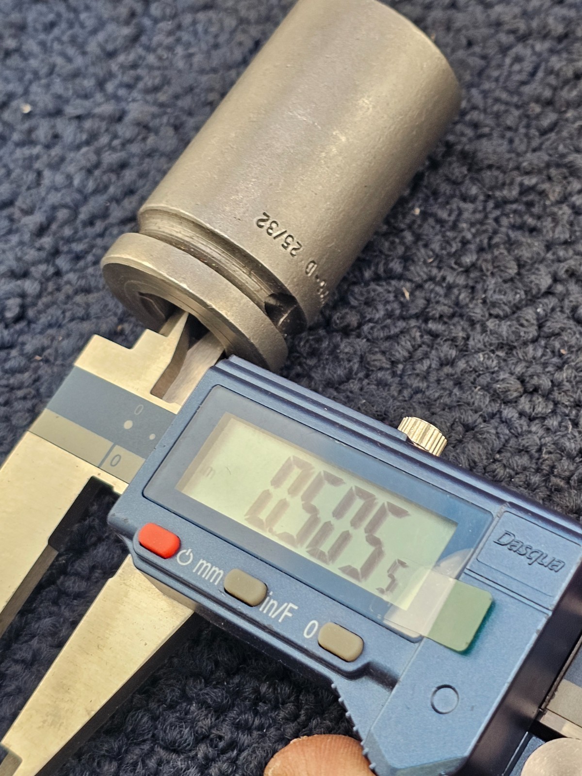 Apex 5225-D: 25/32» 12-Point Long Impact Socket, 1/2» Square Drive