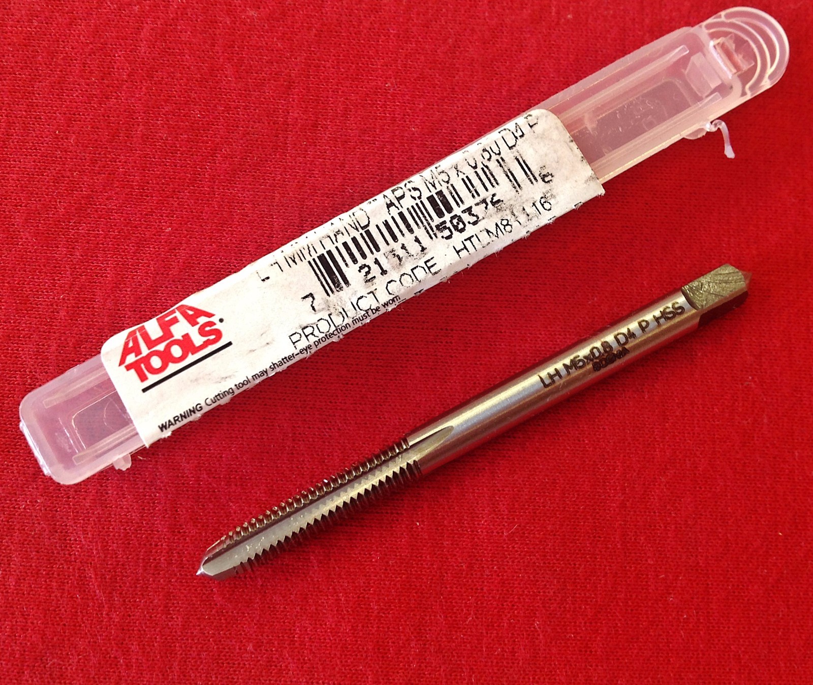 M5 x 0.80 LEFT HAND Plug Tap Alfa HTLM81116 5MM x .8 HSS 4FL LH Metric