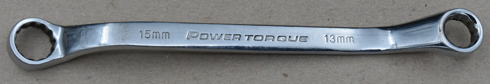 POWER TORQUE TOOLS GM4792, 13MM x 15MM METRIC, 12-POINT, OFF-SET BOX WRENCH