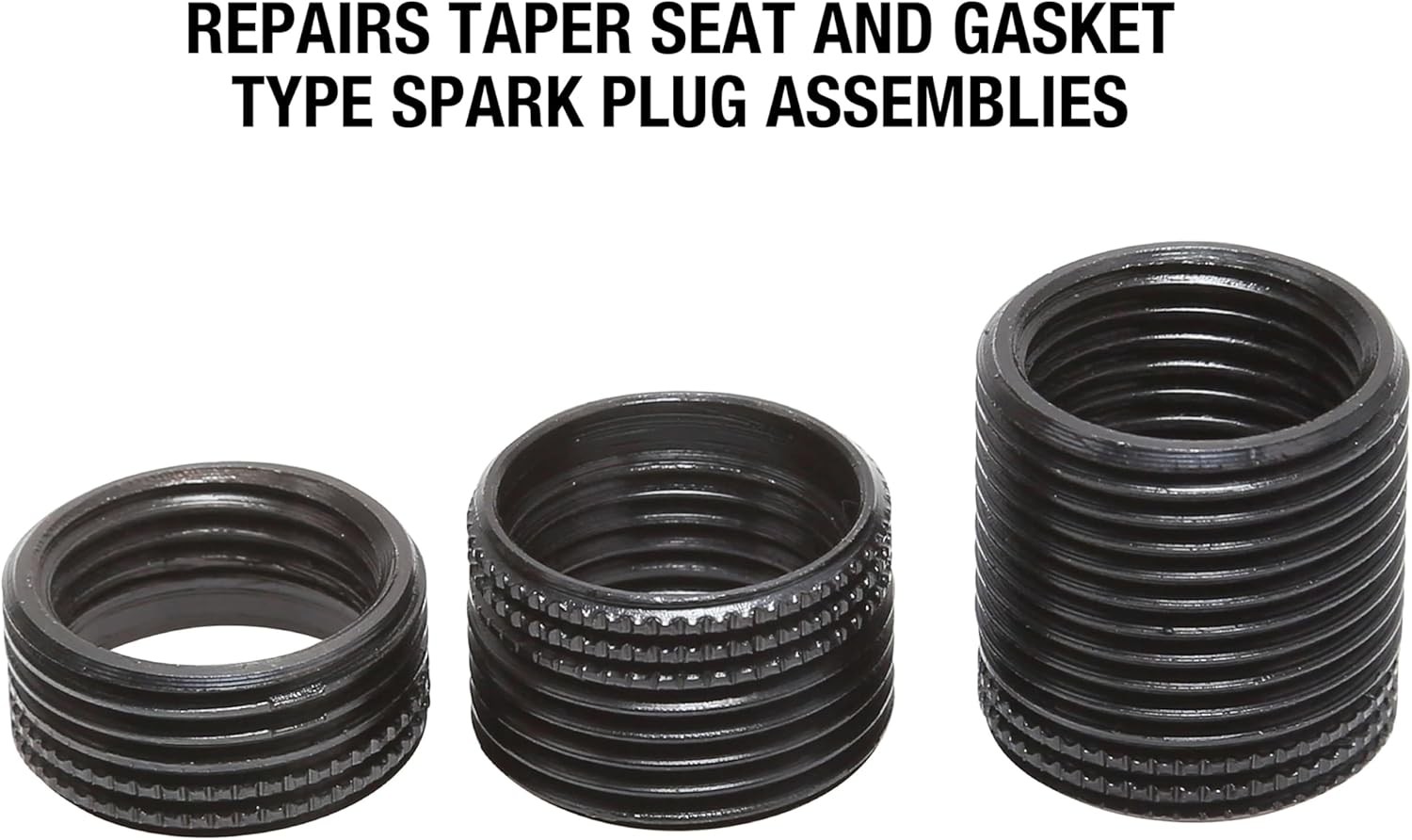 OEMTOOLS 25648 Fix-A-Thread Spark Plug Saver Inserts, Metric, M14-1.25, Black