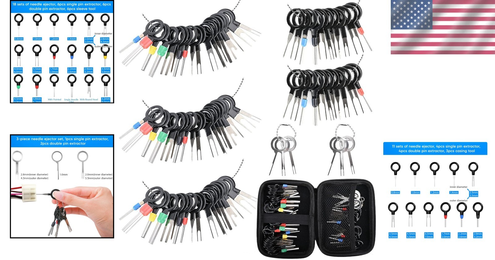 High-Quality Terminal Extractor Set – 82 Pcs with Carrying Case for Electronics