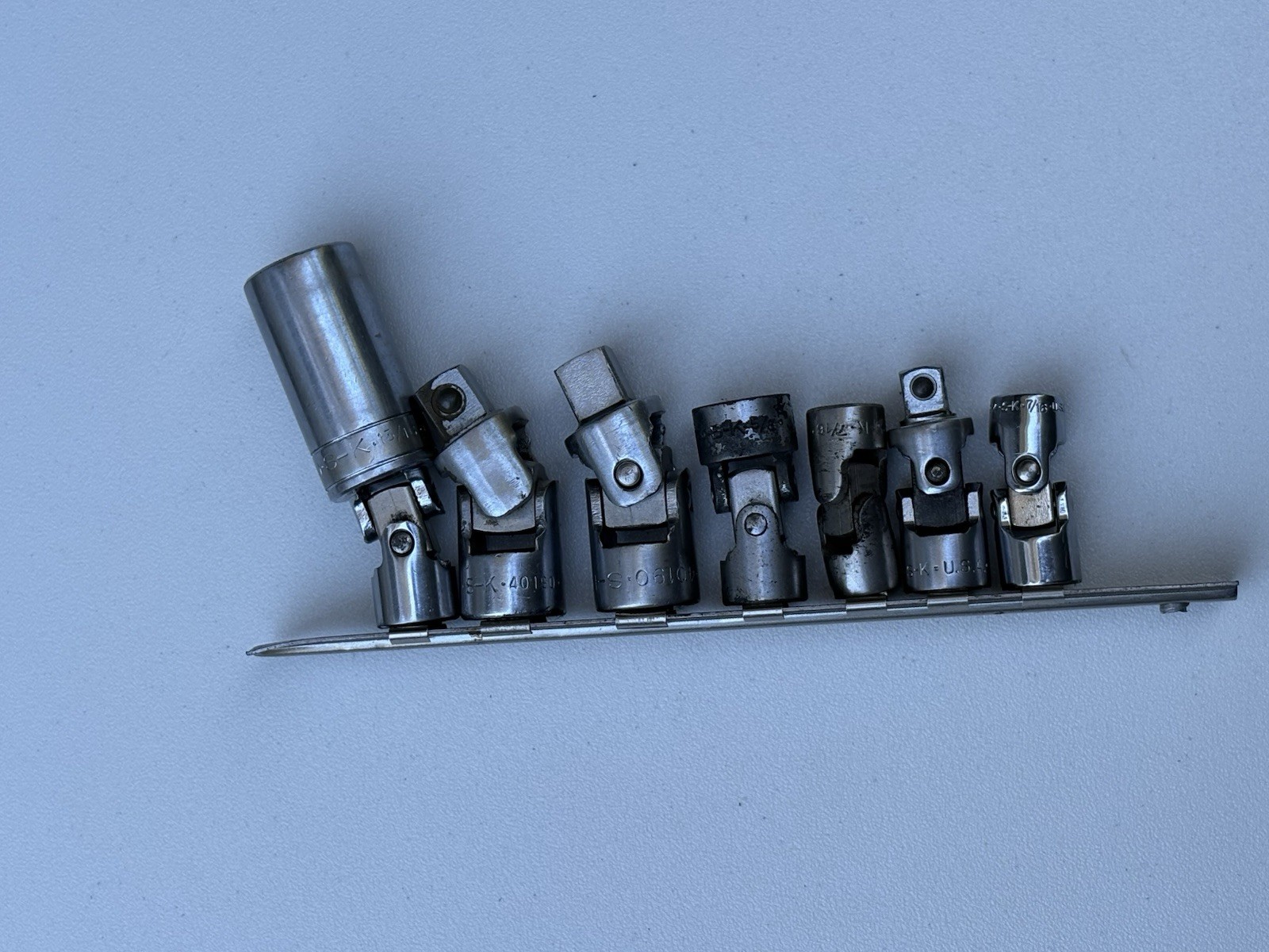 Lot of 7 SK Tools (S-K) Universal Joints, Swivels & Adapters – Made in USA!
