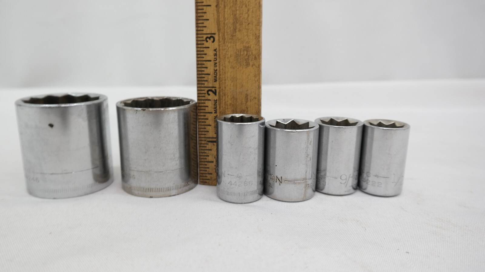 Craftsman 12 & 8 Pt 1/2″ Drive Sockets 30 32 16mm 5/8 9/16 1/2″ Mixed Lot of 6
