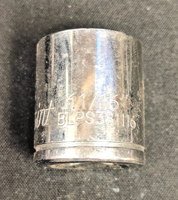 Blue Point Tools BLPS381116 11/16″ SAE Shallow Socket 3/8″ Drive 6 Point Chrome