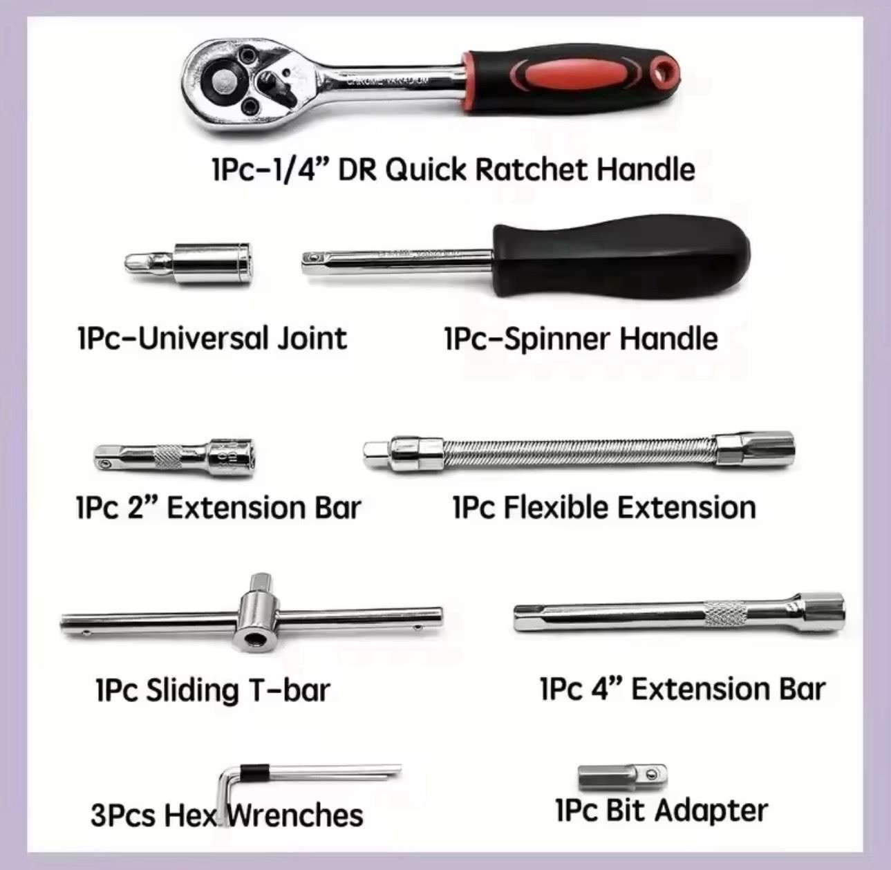 46pcs Socket Set Car Repair Tool Ratchet Spanner Wrench Set Screwdriver Full kit