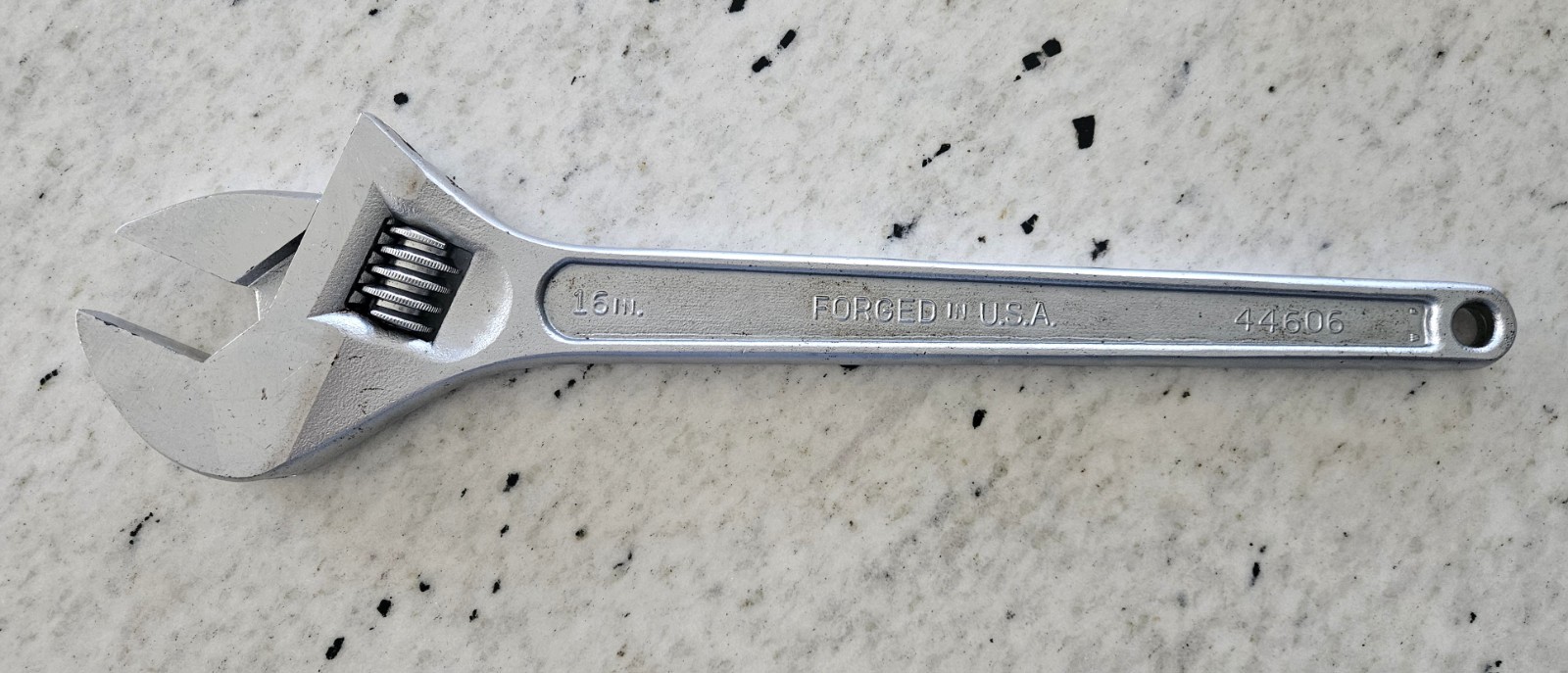VTG CRAFTSMAN 16 INCH (400MM) NO. 44606 ADJUSTABLE WRENCH FORGED MADE IN USA