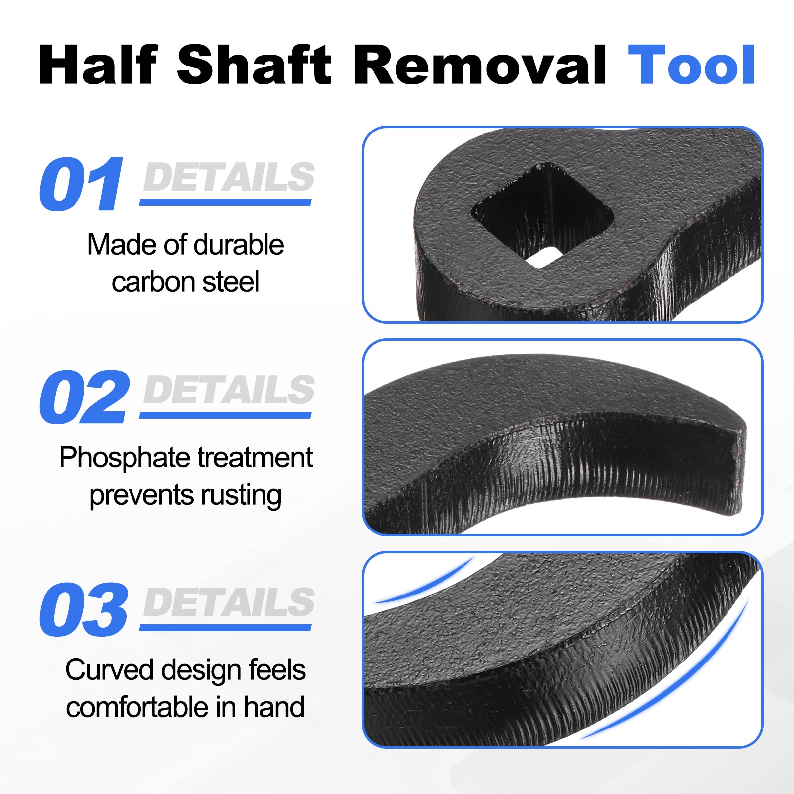 2PCS Pry Bar Wrench Adapter, 3/8″ D Square Star-shaped Carbon Pry Bar Wrench