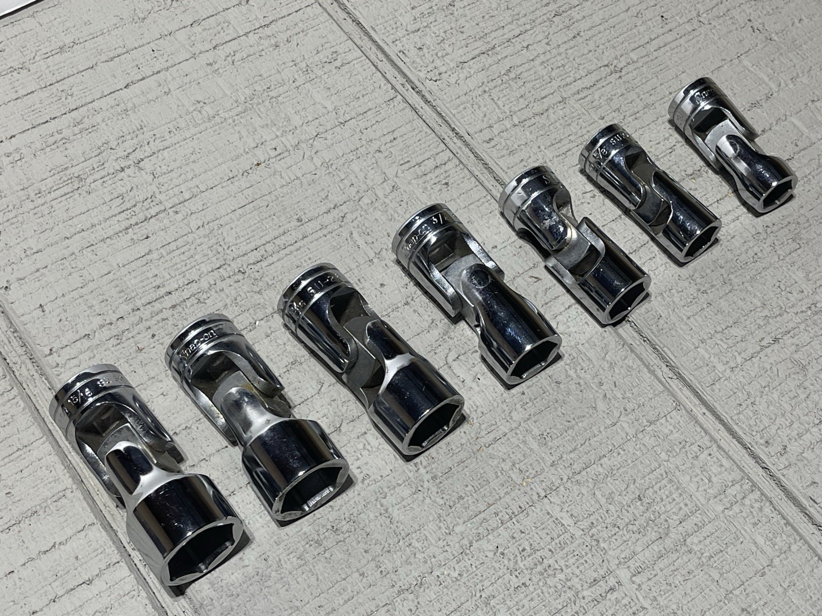 Snap On SU 1/2″DRIVE 7PC. SWIVEL SOCKET SET Snap-On 9/16-15/16