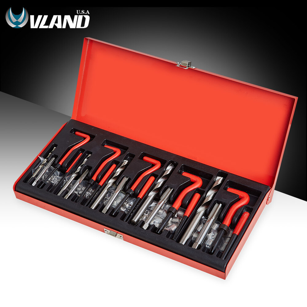 131 PCS Metric Thread Repair Insert Kit Helicoil Threading Tool M5 M6 M8 M10 M12