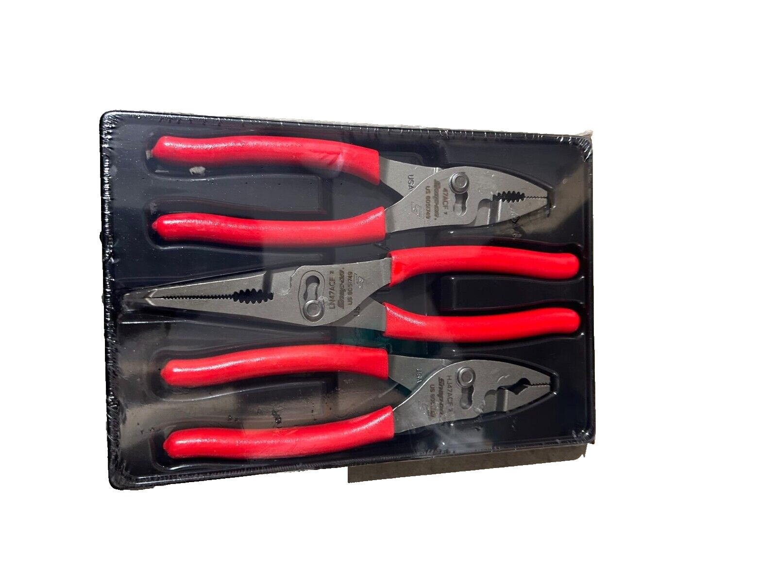 PICK COLOR SET Snap on USA NEW RED, HIGH VIZ, BLUE, ORANGE3pc Plier Set PL347ACF