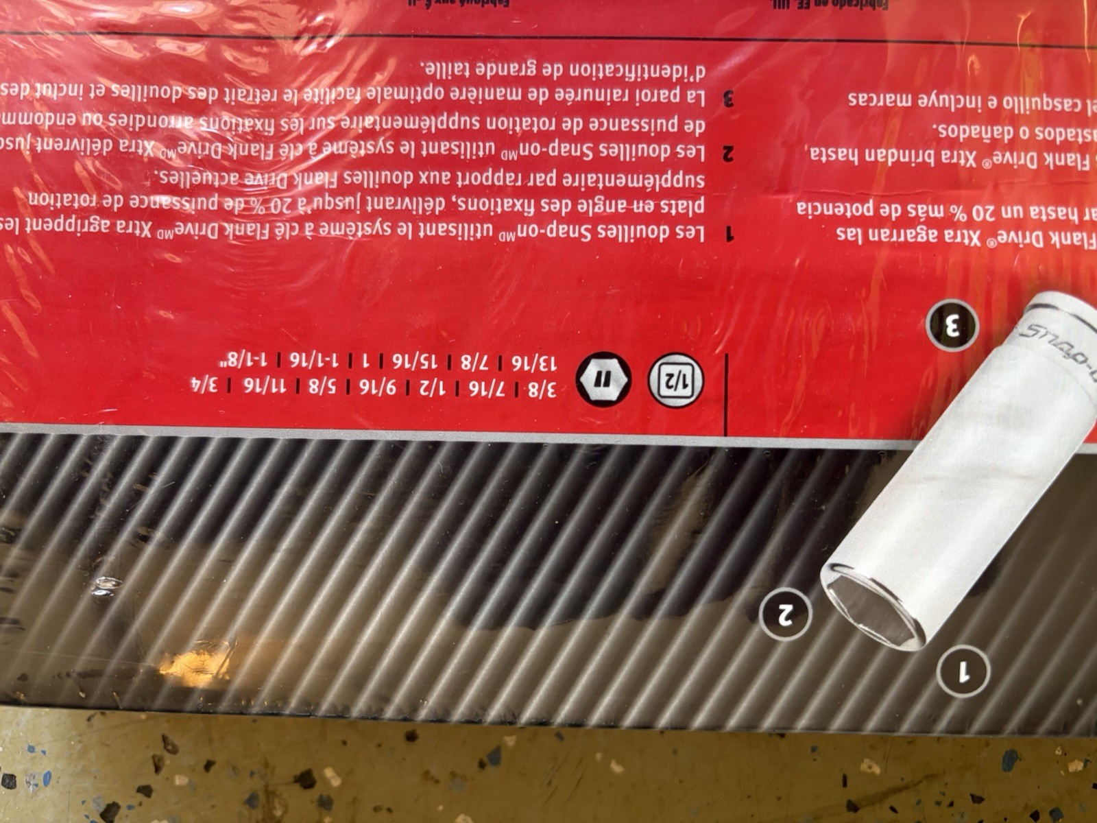 NEW Snap-on 313YTSY 13Pc 1/2” Drive SAE FDX Deep Socket Set 3/8”-1-1/8” USA
