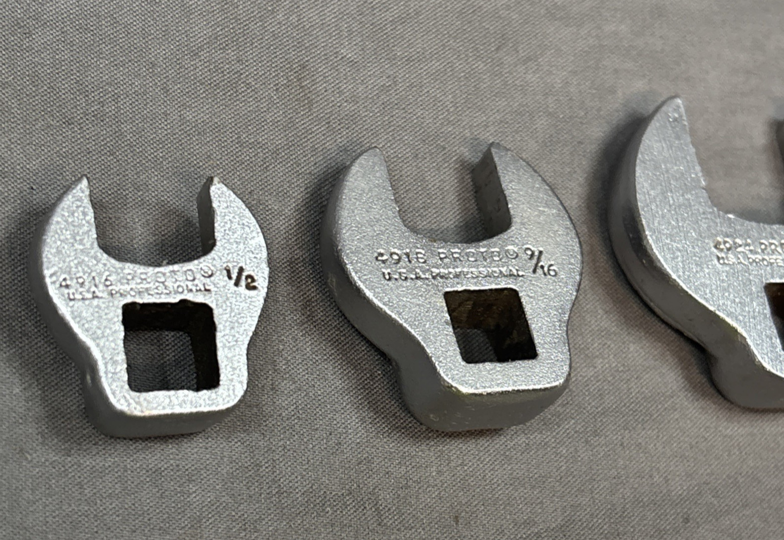 6 pc. PROTO Tools 3/8 drive SAE Crow Foot Set – 1/2, 9/16, 3/4, 13/16, 7/8, 1»