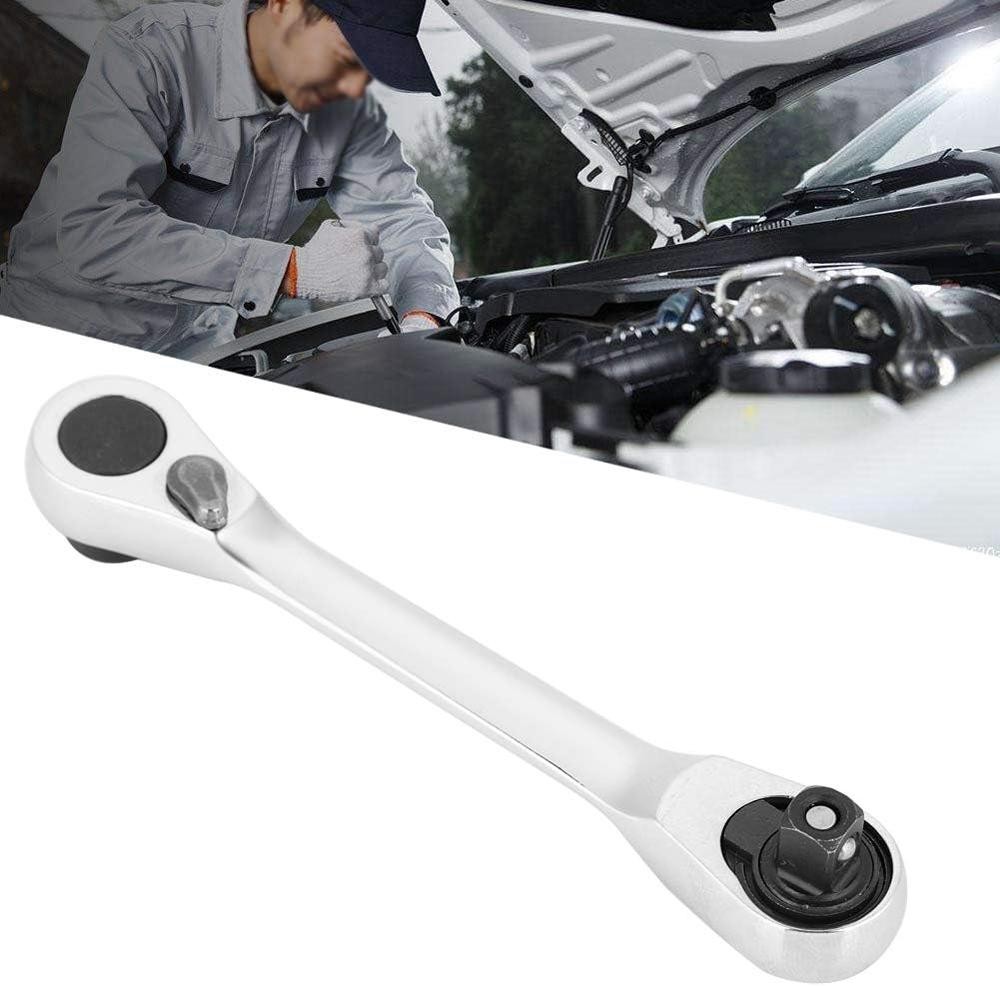 Mini Ratchet Wrench Double Ended Quick Socket Screwdriver Hex Torque Tool Hand