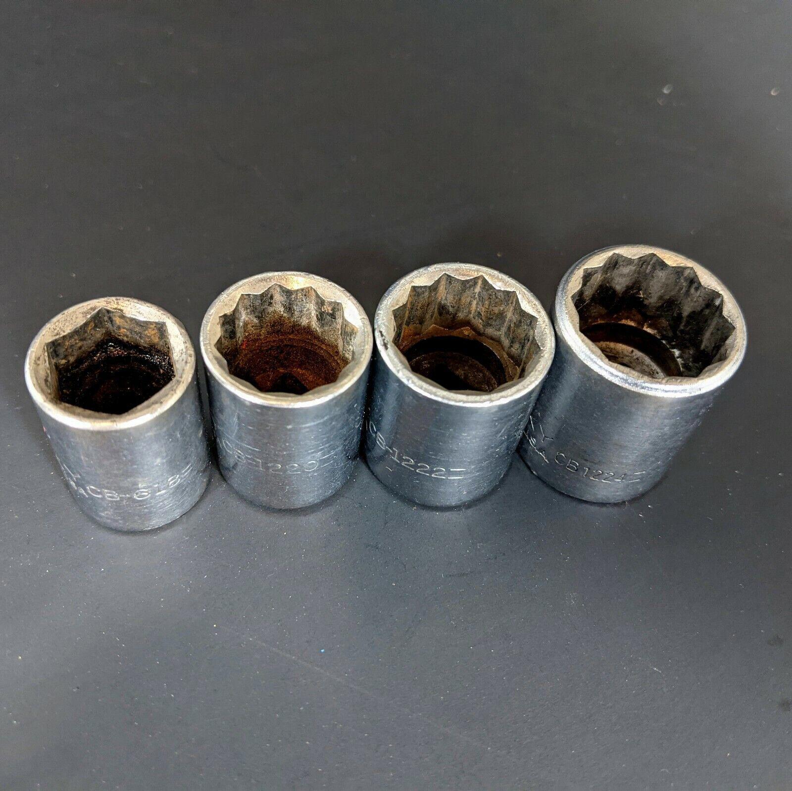Husky USA 9/16 5/8 11/16 3/4 Sockets (12 Point & 6) 3/8″ Drive