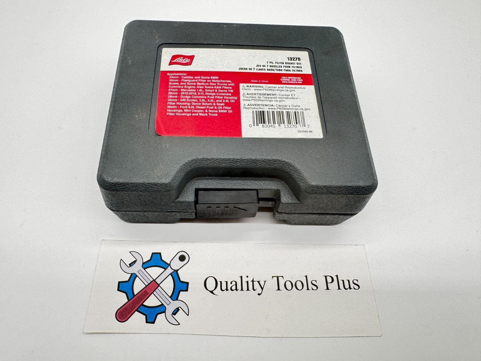 Lisle Tools NEW #13270 7-Piece Filter Socket Set