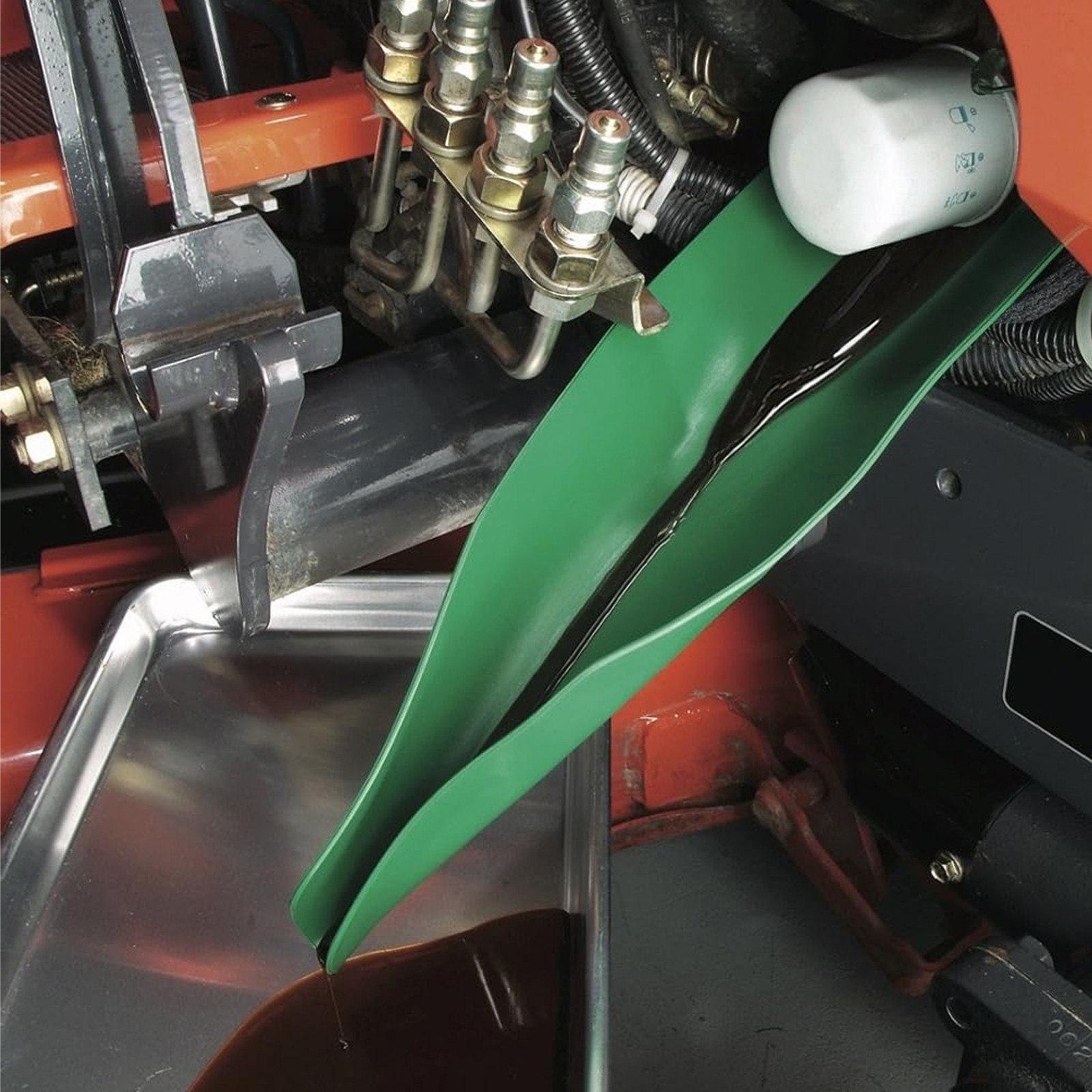 2× Flexible Oil Drain Funnel Foldable Spill-Free Fluid Change Tool for Car Truck