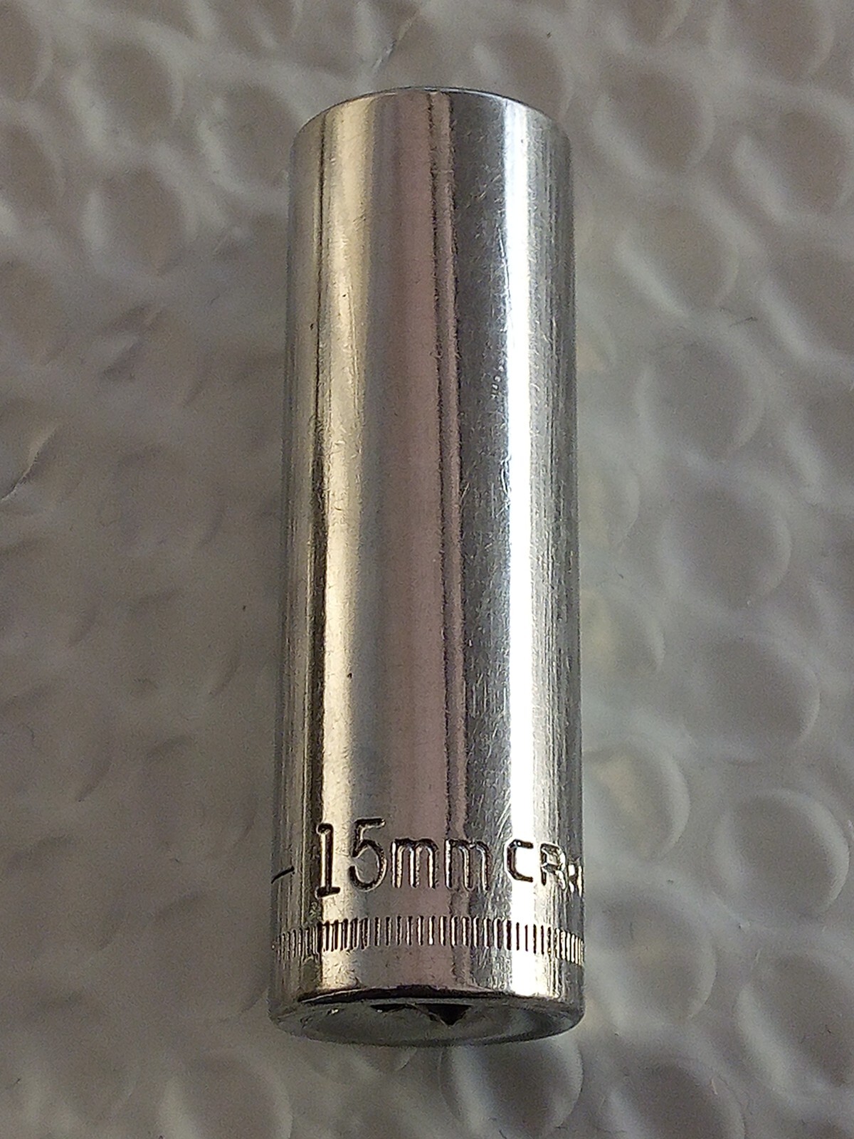 CRAFTSMAN TOOLS S-AF44432, 3/8″ DRIVE, 15MM. SOCKET, 2.5″ DEEP/HIGH, 6 POINT.