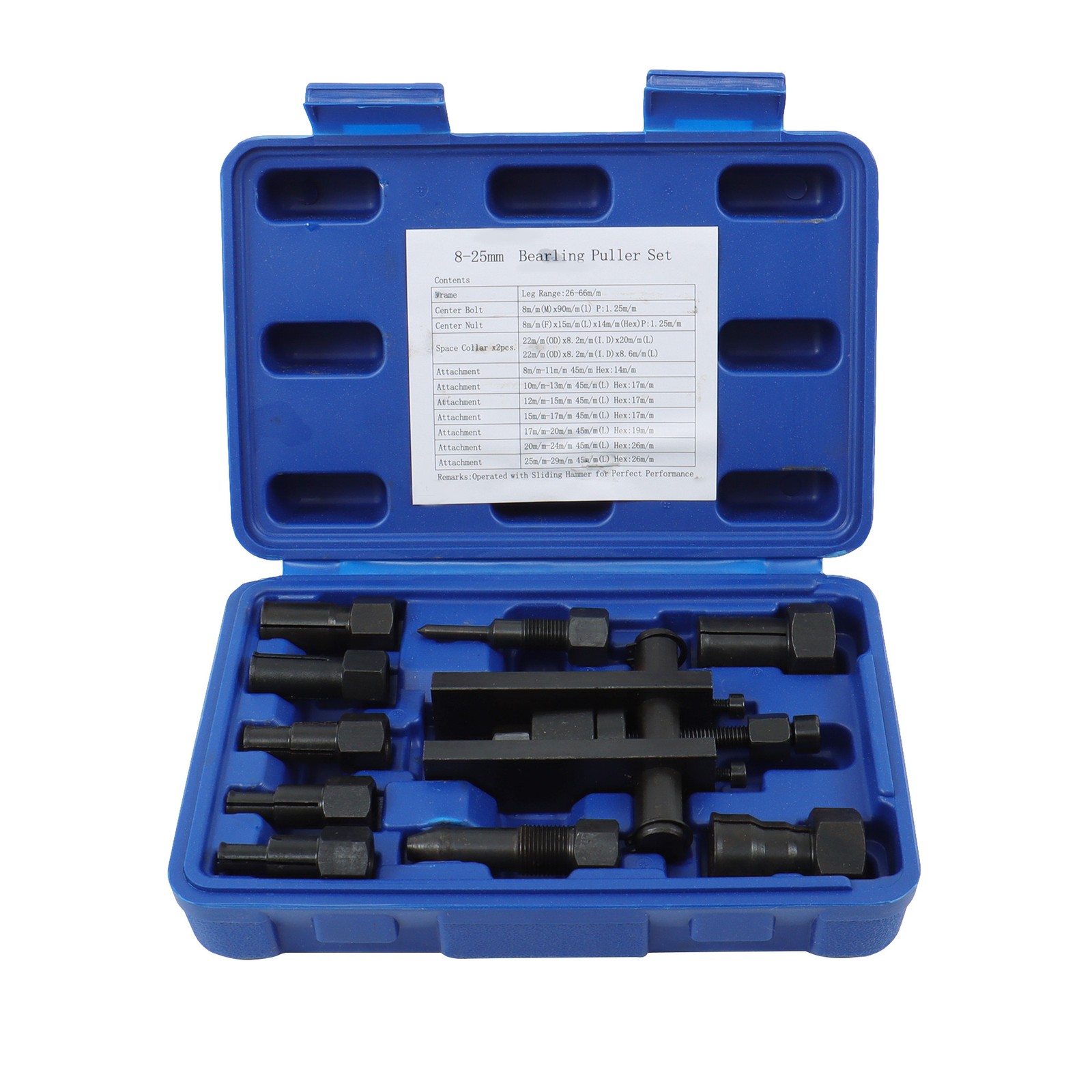 LABLT 10PCS Motorcycle Inner Bearing Puller Tool Internal Blind Remover 8-25MM