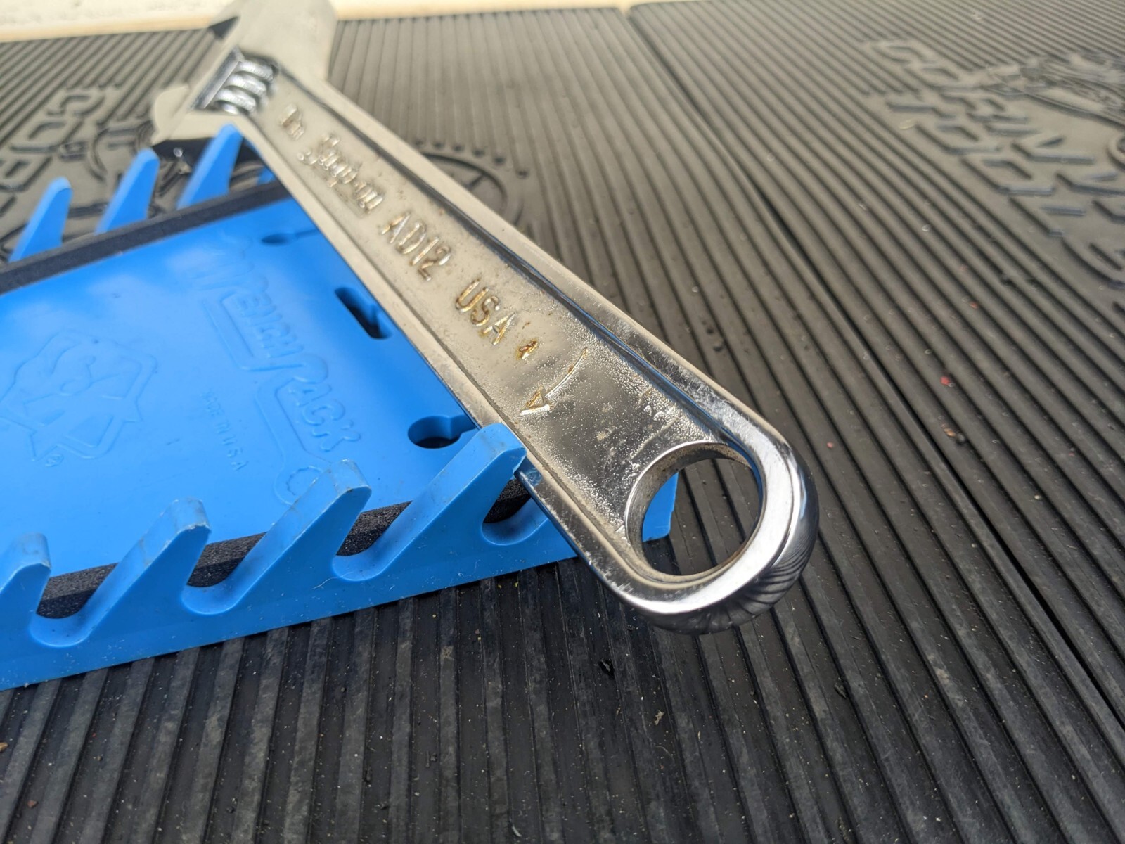 #bc026 Snap-On 12″ Adjustable Wrench AD12 USA 300mm Chrome